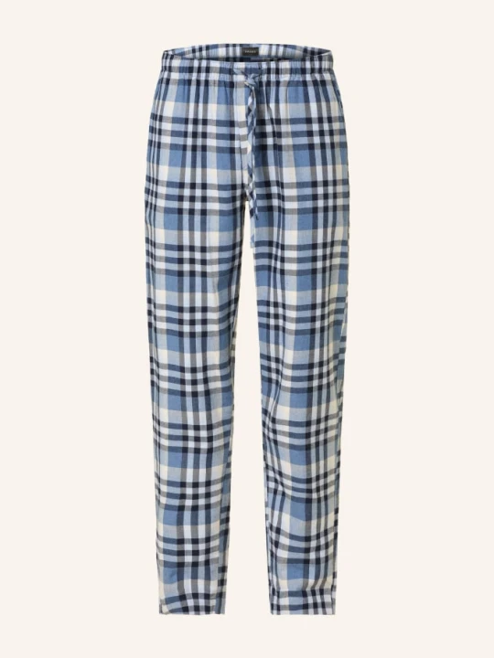 Obrázek produktu Hanro Pyžamové Kalhoty Cozy Comfort Z Flanelu modrá / tmavě modrá / bílá