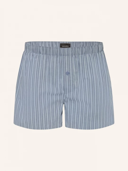 Obrázek produktu Hanro Tkané Boxerky Fancy Woven černošedá / modrá