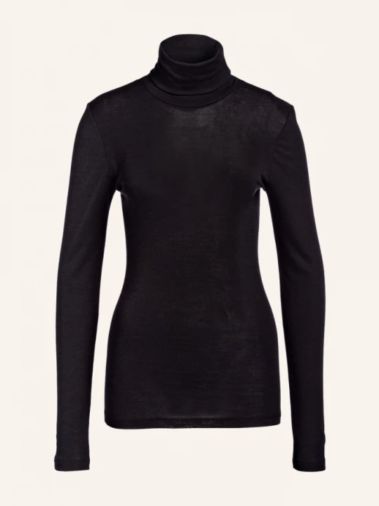 Obrázek produktu Hanro Tričko S Rolákem Woolen Silk Z Merino Vlny S Hedvábím černá