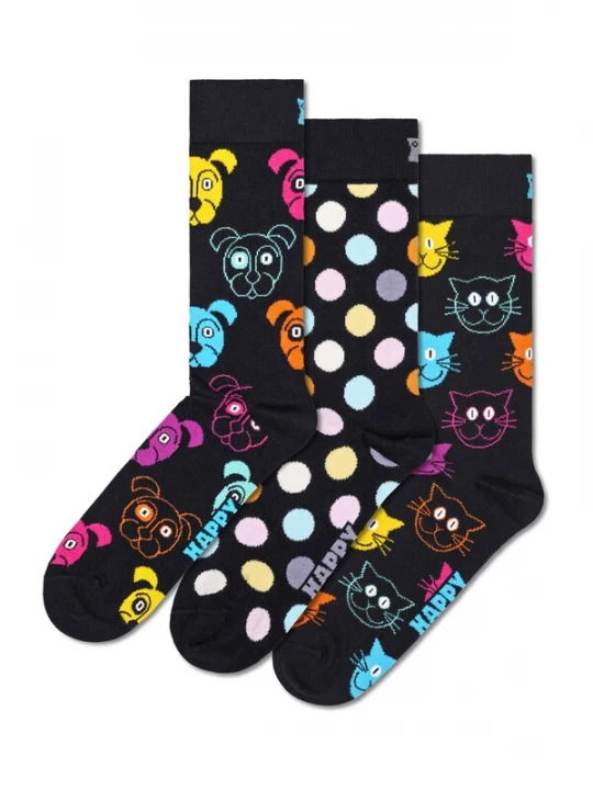 Obrázek produktu Happy Socks Ponožky 'Classic Dog' námořnická modř / žlutá / pink / bílá