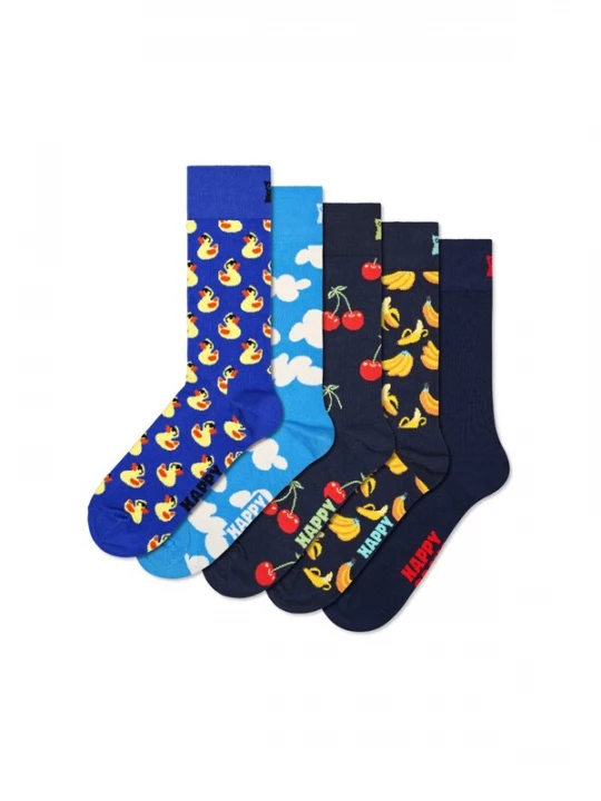 Obrázek produktu Happy Socks Ponožky námořnická modř / světlemodrá / žlutá / červená / bílá