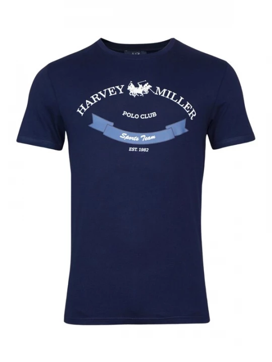 Obrázek produktu HARVEY MILLER Tričko  nebeská modř / tmavě modrá / bílá