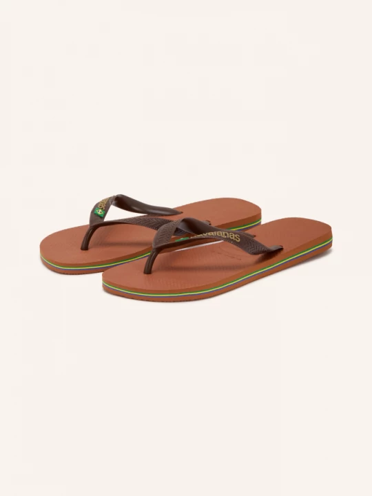 Obrázek produktu Havaianas Prstové Ponožky Brasil Logo hnědá / tmavě hnědá / zelená
