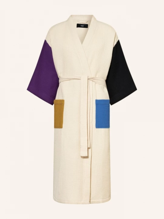 Obrázek produktu Hay Unisex Kimono Waffle krémová / černá / modrá