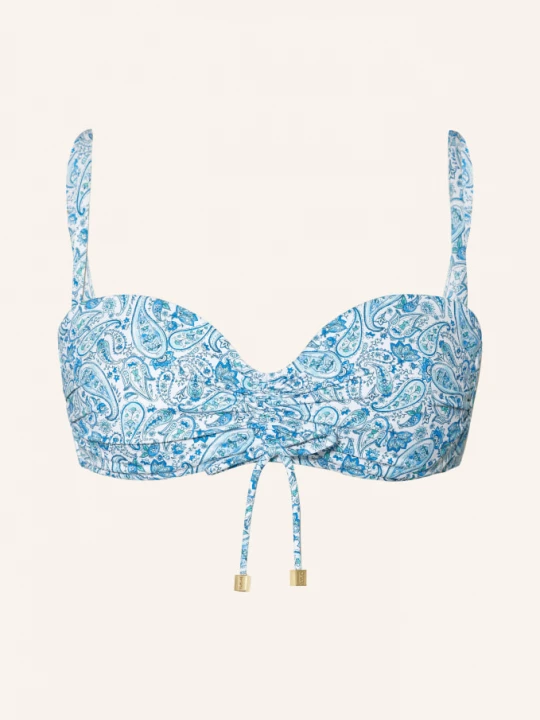 Obrázek produktu Heidi Klein Bandeau Horní Díl Bikin Camps Bay Beach bílá / tyrkysová / modrá