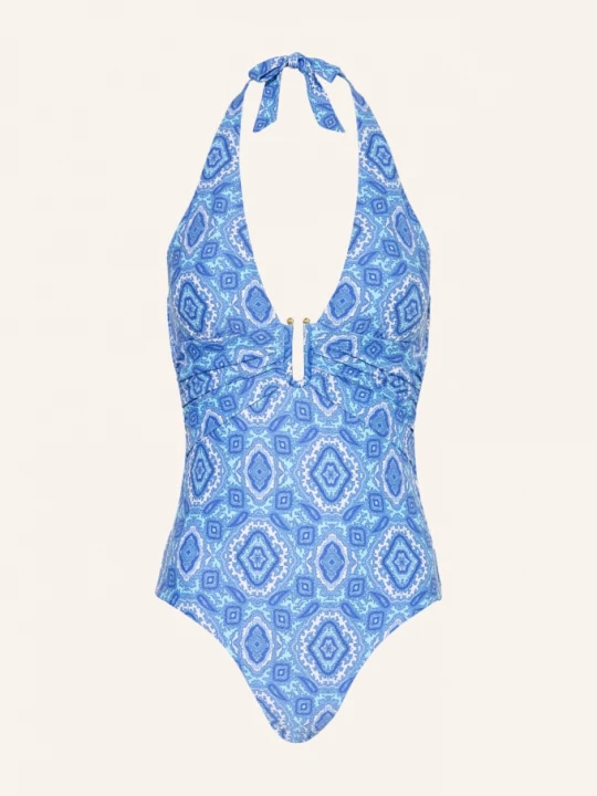 Obrázek produktu Heidi Klein Plavky S Vázáním Za Krkem Mykonos modrá / tmavě modrá / bílá
