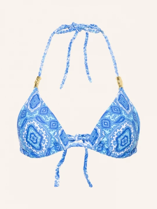 Obrázek produktu Heidi Klein Trojúhelníkové Bikiny Mykonos modrá / tmavě modrá / bílá