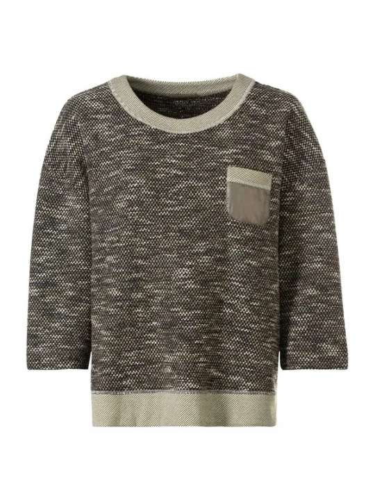 Obrázek produktu heine Svetr  čedičová šedá / khaki / olivová / bílá