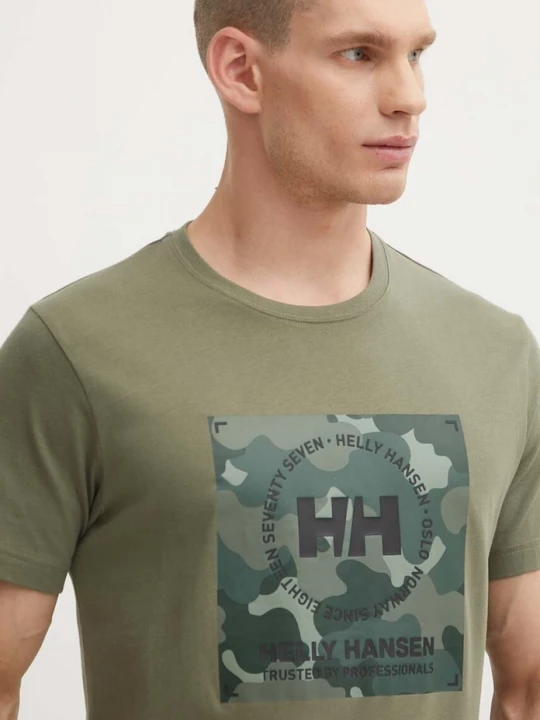 Obrázek produktu Helly Hansen Bavlněné tričko Helly Hansen zelená