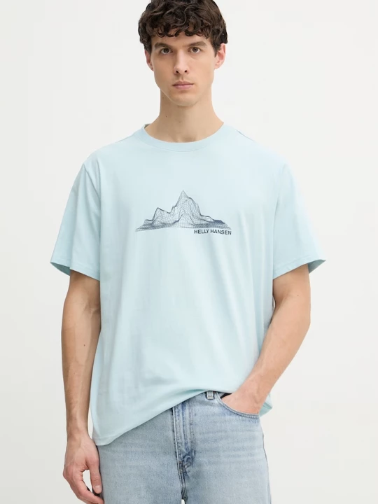 Obrázek produktu Helly Hansen tričko pánské bavlněné MASSIF GRAPHIC modrá