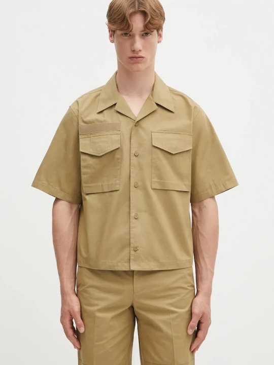 Obrázek produktu Helmut Lang Bavlněná košile Helmut Lang BOXY.FIELD.SHRT.COMP zelená