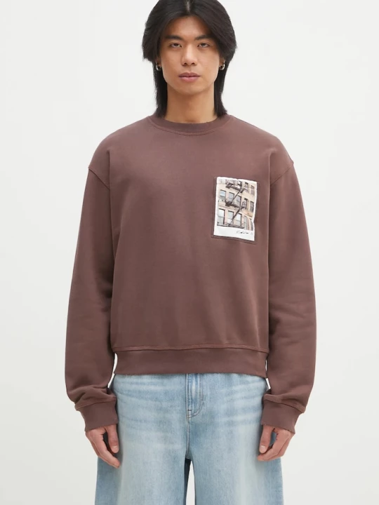 Obrázek produktu Helmut Lang Bavlněná mikina Pstcard Cr Bk.Cmbd 1 hnědá