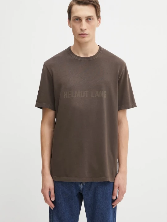 Obrázek produktu Helmut Lang Bavlněné tričko Helmut Lang hnědá