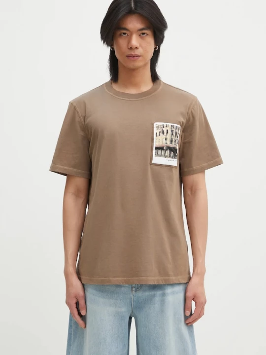 Obrázek produktu Helmut Lang Bavlněné tričko Helmut Lang Pstcard T Grnwch.Mal hnědá