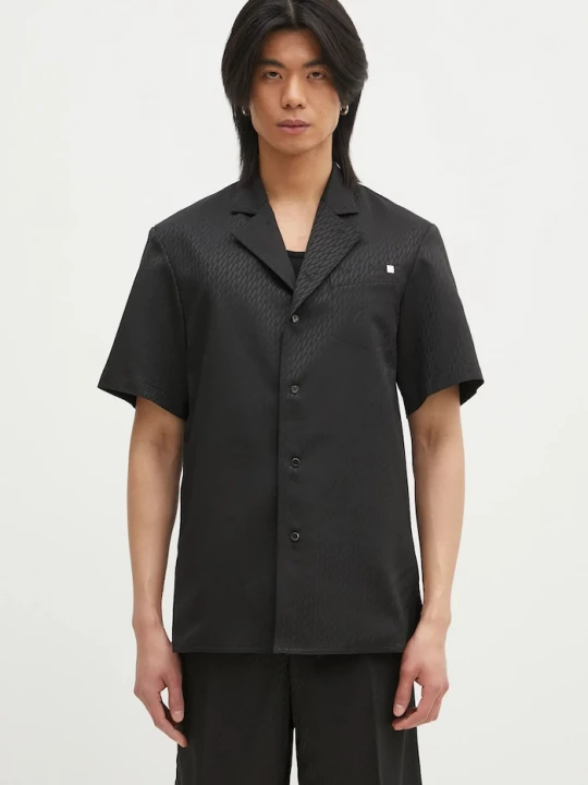 Obrázek produktu Helmut Lang Košile s příměsí vlny Helmut Lang Modest Ss Sh.Tonal J černá