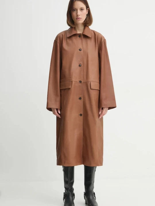 Obrázek produktu Herskind Kožený kabát Herskind Halston hnědá