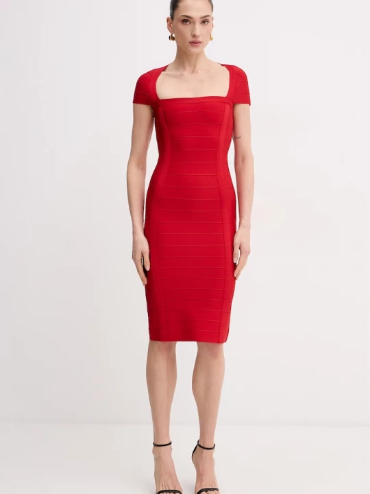 Obrázek produktu Herve Leger bodycon šaty Hervé Léger červená