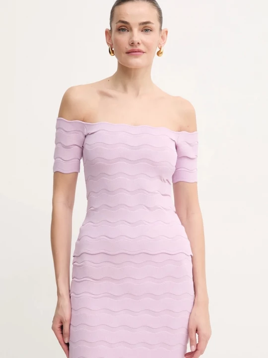 Obrázek produktu Herve Leger Halenka Herve Leger Lainey Hervé Léger fialová