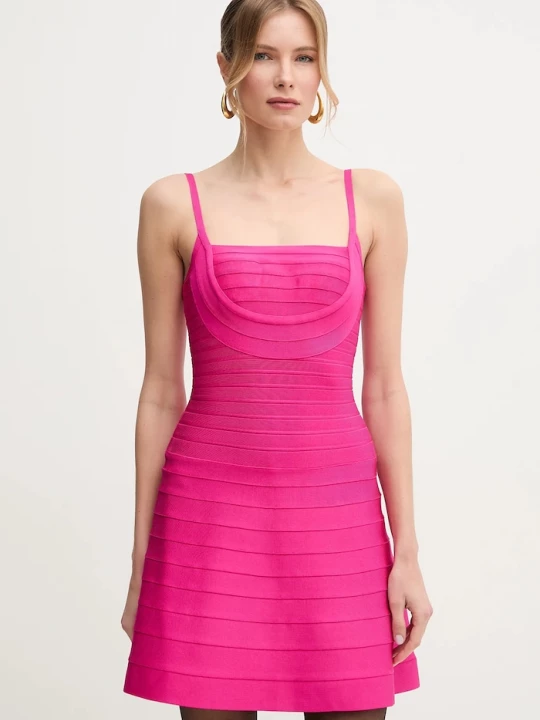 Obrázek produktu Herve Leger Šaty Herve Leger Milly Hervé Léger růžová