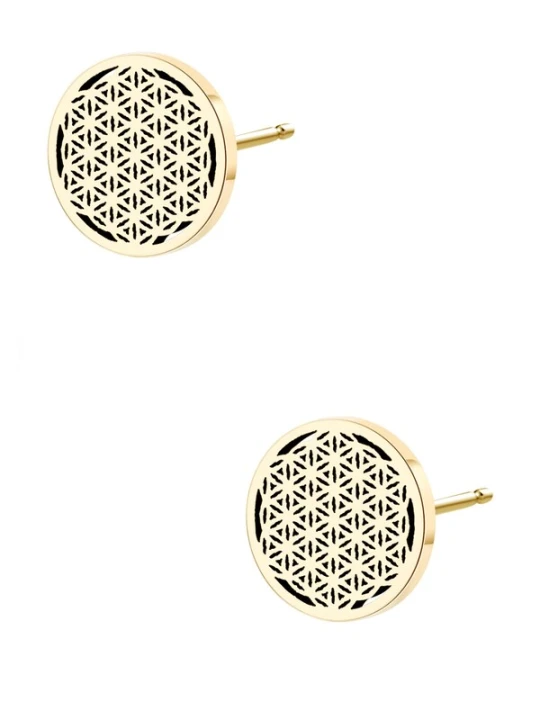 Obrázek produktu Hey Happiness Náušnice 'Flower Of life' zlatá