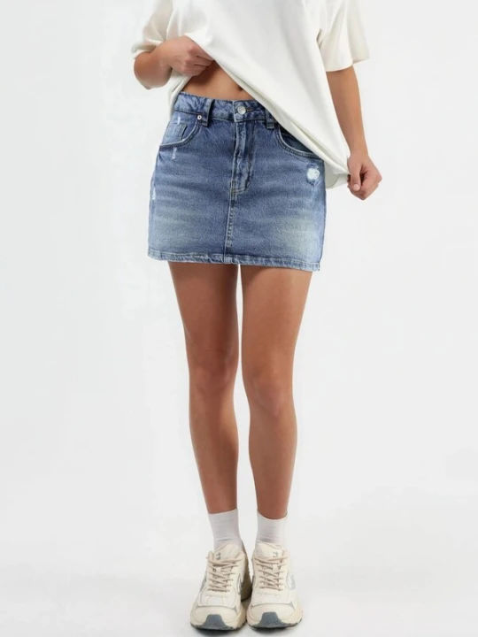 Obrázek produktu Hiccup Sukně 'Jeans-Skorts' modrá džínovina