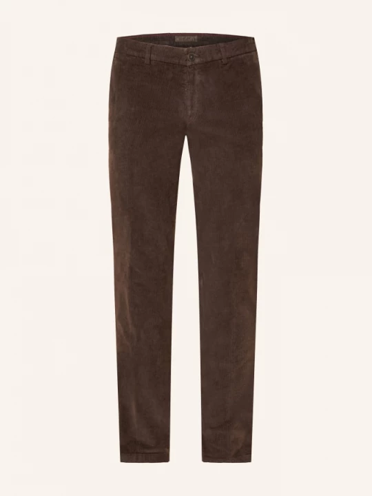 Obrázek produktu Hiltl Manšestrové Chino Kalhoty Slim Fit tmavě hnědá
