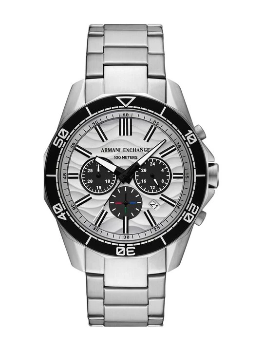 Obrázek produktu Hodinky se stopkami Armani Exchange stříbrná barva