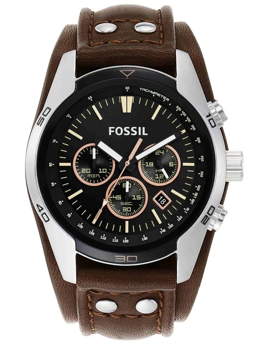 Obrázek produktu Hodinky se stopkami Fossil hnědá