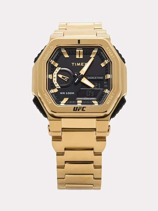 Obrázek produktu Hodinky se stopkami Timex zlatá barva