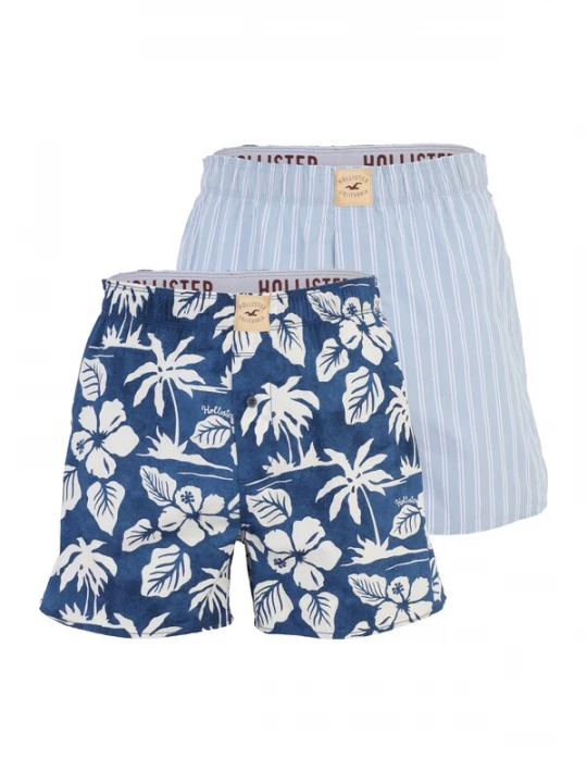 Obrázek produktu HOLLISTER Boxerky námořnická modř / světlemodrá / bílá