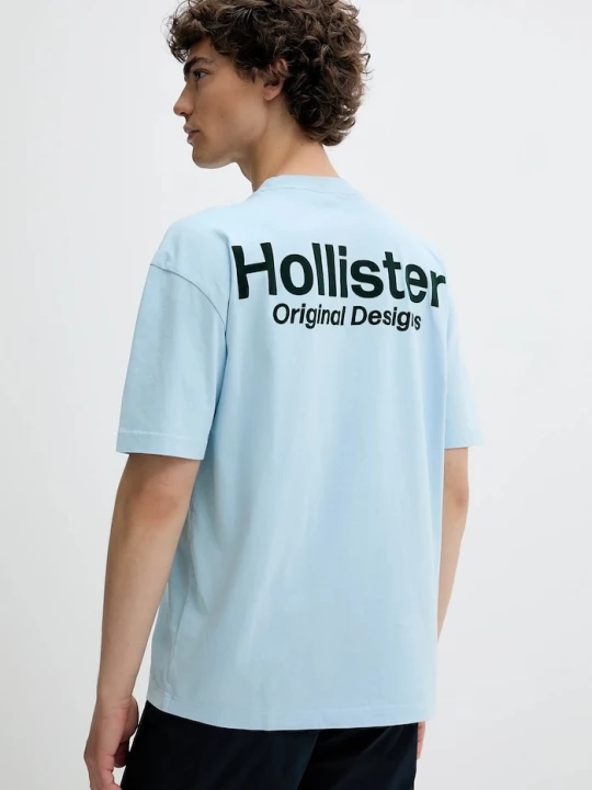 Obrázek produktu Hollister Co. Bavlněné tričko Hollister Co. modrá