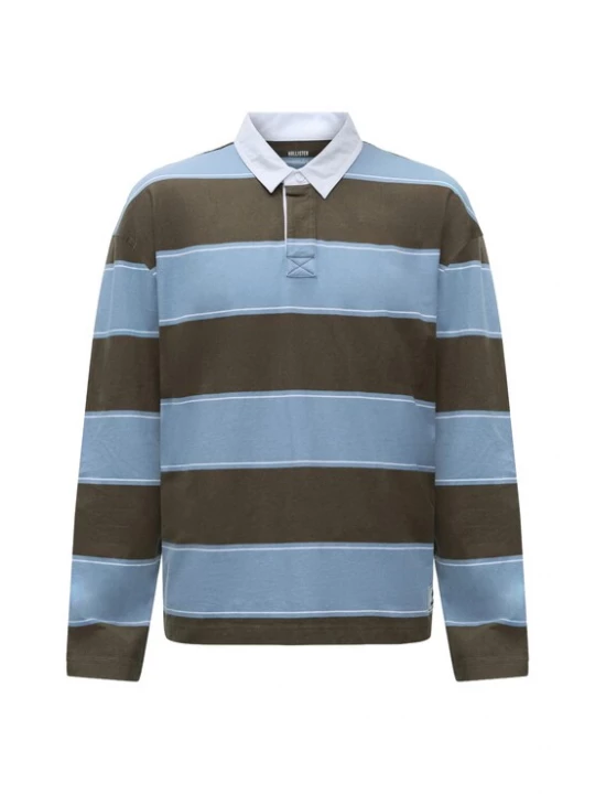 Obrázek produktu HOLLISTER Tričko modrá / tmavě hnědá / bílá
