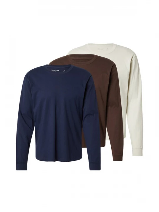 Obrázek produktu HOLLISTER Tričko námořnická modř / hnědá / bílá