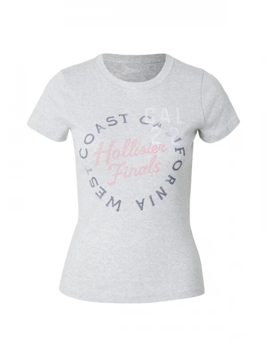 Obrázek produktu HOLLISTER Tričko 'YEAR OF YOU' tmavě modrá / šedý melír / růžová / bílá