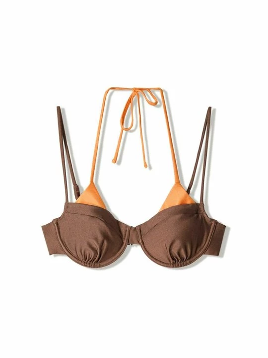 Obrázek produktu Horní díl bikin Bershka oranžová