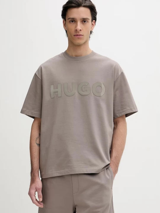 Obrázek produktu HUGO basic tričko pánské bavlněné Dinkee béžová
