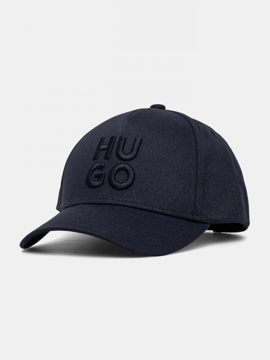 Obrázek produktu HUGO Bavlněná baseballová čepice HUGO Jude-Stacked námořnická modř