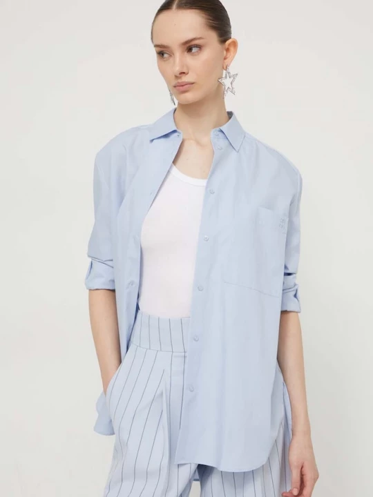 Obrázek produktu HUGO Bavlněná košile HUGO The Oversize Shirt modrá