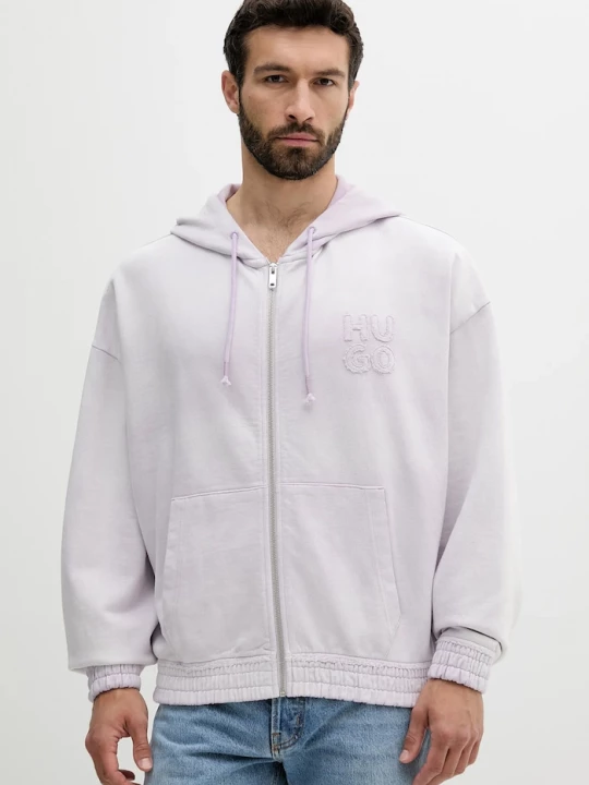 Obrázek produktu HUGO Bavlněná mikina HUGO fialová