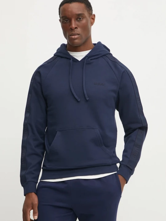 Obrázek produktu HUGO Bavlněná mikina HUGO LIAM Hoodie námořnická modř