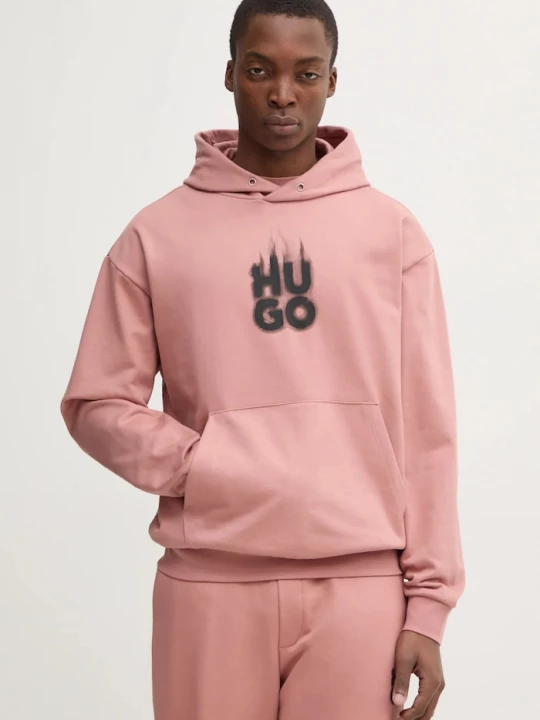 Obrázek produktu HUGO Bavlněná mikina HUGO růžová