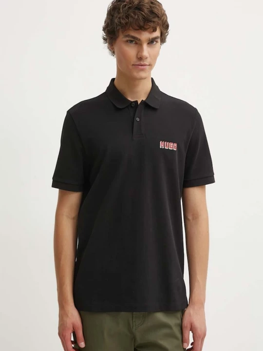 Obrázek produktu HUGO Bavlněné polo tričko černá