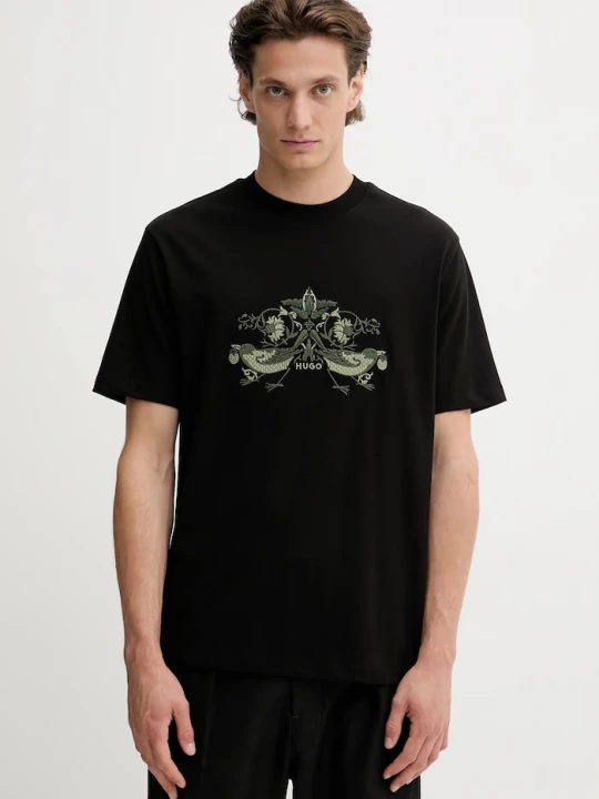 Obrázek produktu HUGO Bavlněné tričko Denrith černá