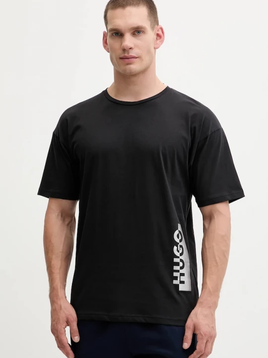Obrázek produktu HUGO Bavlněné tričko HUGO T-shirt SILVER černá