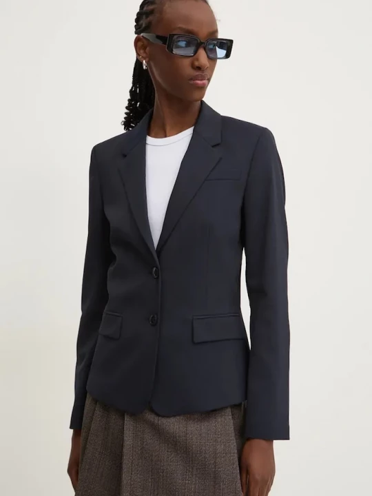 Obrázek produktu HUGO Blazer s příměsí vlny HUGO námořnická modř