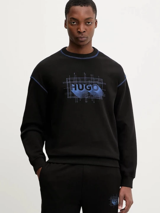 Obrázek produktu HUGO Blue Bavlněná mikina Hugo Blue Nothalic černá