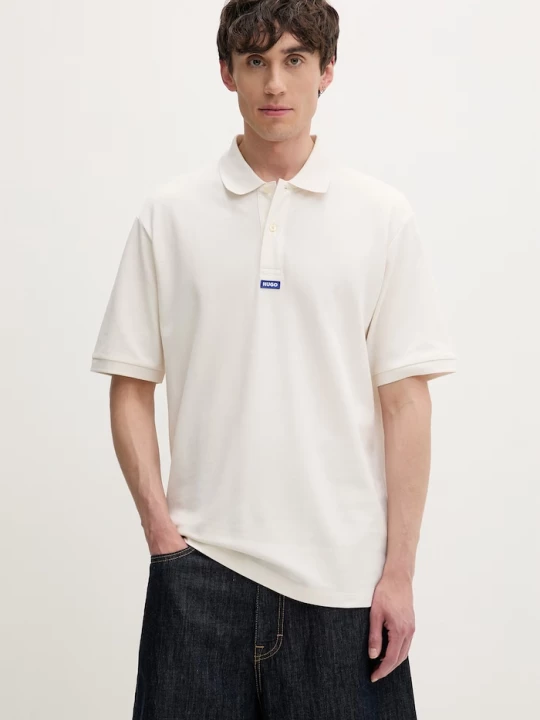 Obrázek produktu HUGO Blue polo pánské bavlněné Nolitos béžová