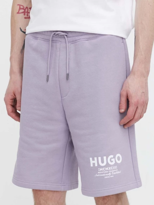 Obrázek produktu HUGO Blue teplákové šortky pánské bavlněné Nomario fialová