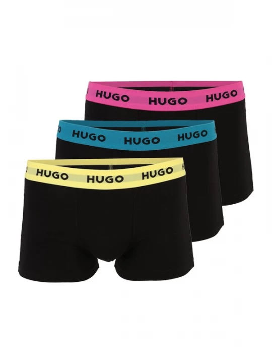 Obrázek produktu HUGO Boxerky azurová modrá / žlutá / tmavě růžová / černá