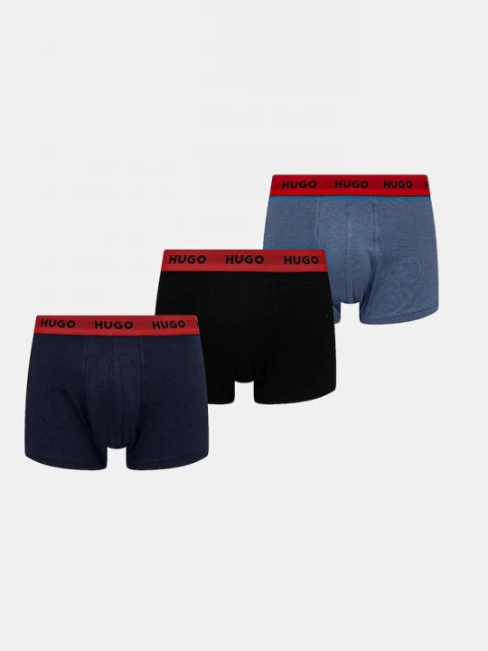 Obrázek produktu HUGO boxerky pánské bavlněné elastanem TRUNK TRIPLET PACK 3-pack červená